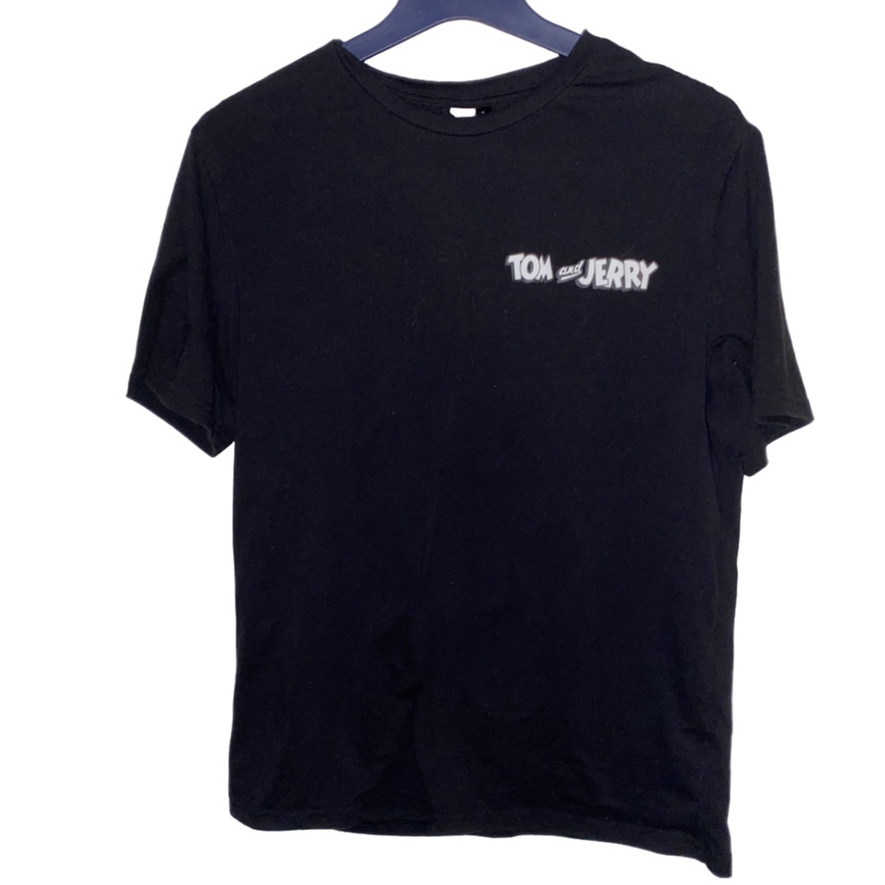 Men's Tom and Jerry Graphic T-shirt Size S Black